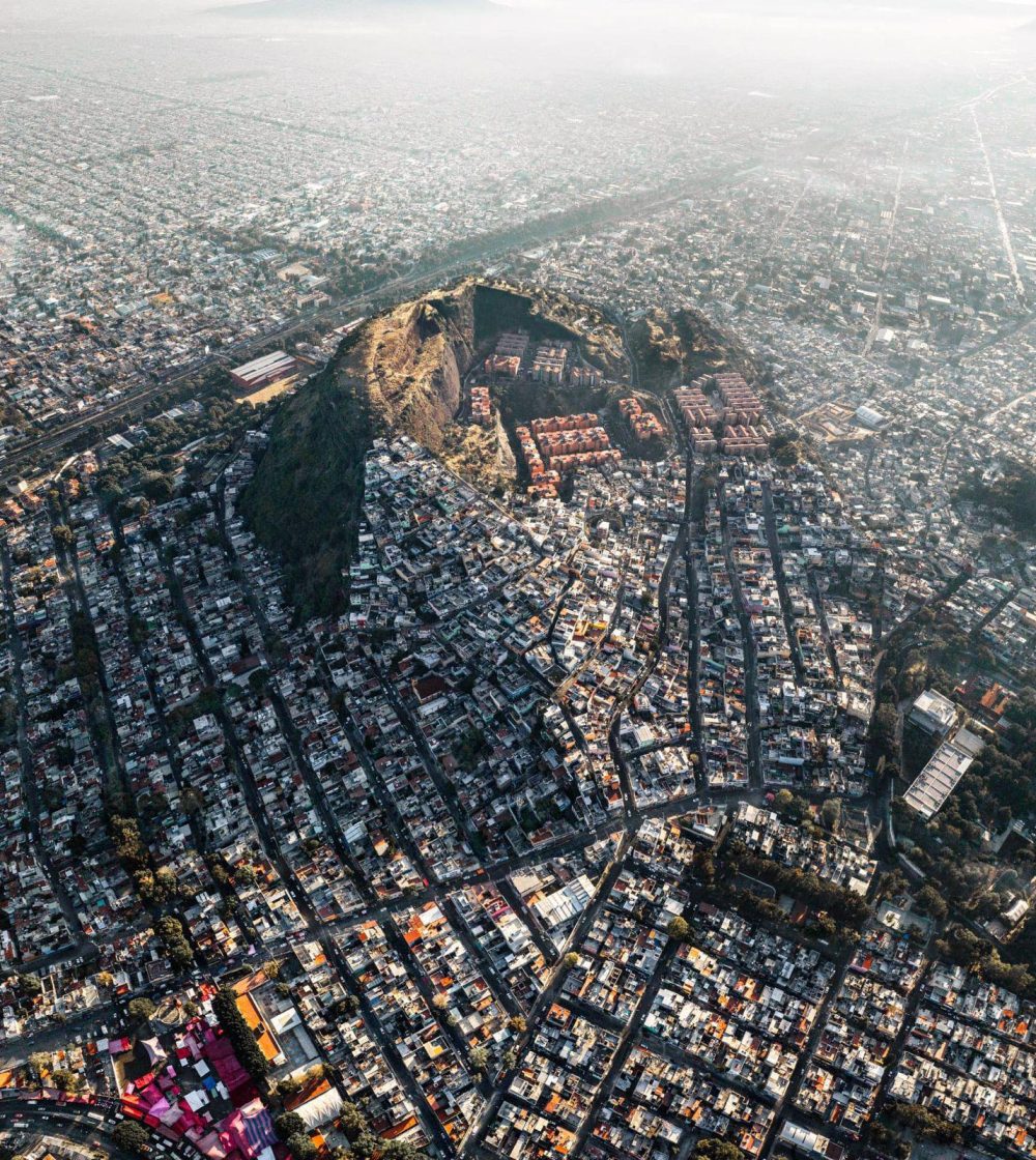 El cráter del volcán inactivo Tepepolco es ahora un barrio único en Ciudad de México.