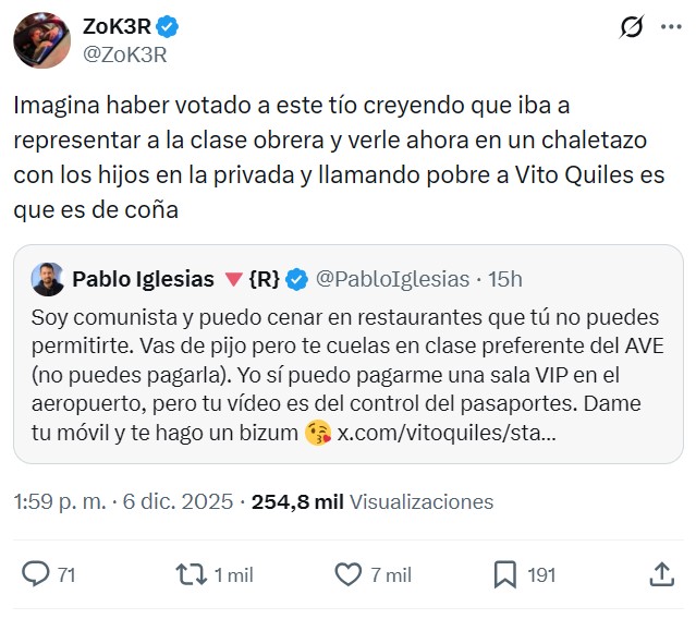 Vito Quiles le busca la boca a Pablo Iglesias y... se la encuentra.