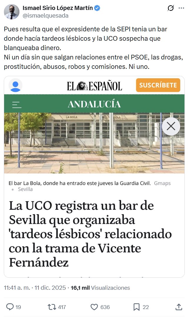 Friendly Reminder de que el PSOE entró en el gobierno tras una moción de censura al PP para "dignificar la política y acabar con la corrupción".
