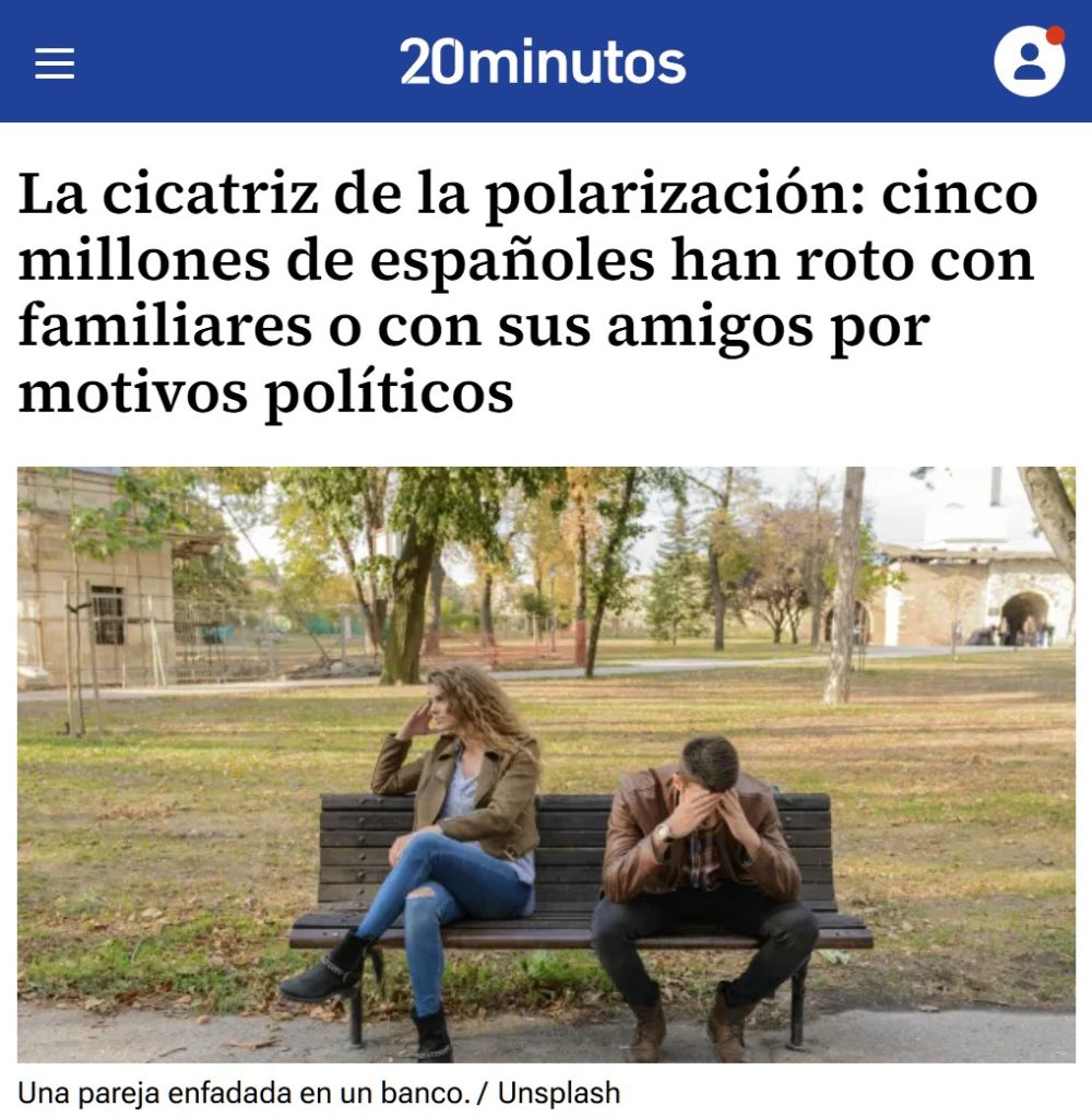 Un 14% de españoles ha roto con amigos o familiares por motivos políticos: los votantes de Podemos son los que más rompen