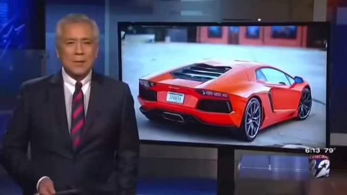 Retiran la matrícula a un Lamborghini de Houston por considerar que es ofensiva si se mira al revés.