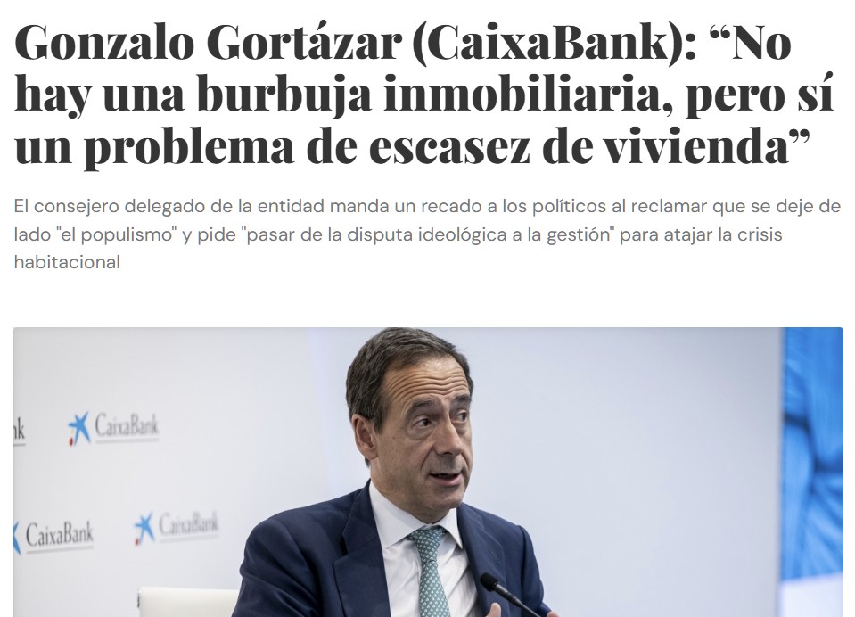 "No hay una burbuja inmobiliaria, hay escasez de vivienda".