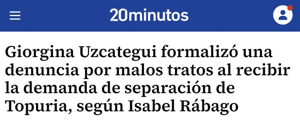 Giorgina Uzcategui formalizó una denuncia por malos tratos al recibir la demanda de separación de Topuria.