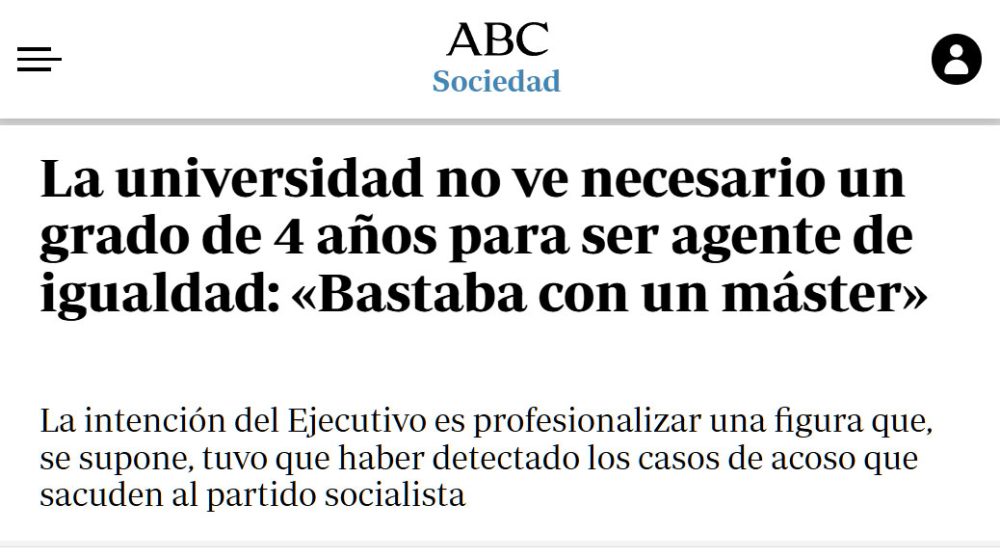 Imagina estudiar 4 años para ser "agente de igualdad".