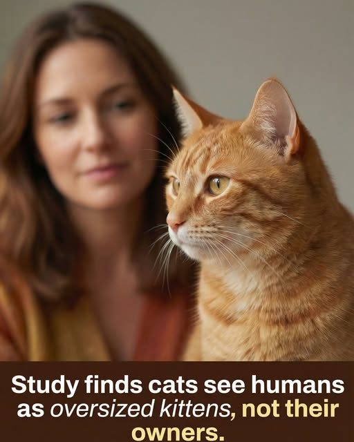 Una investigación sobre el comportamiento de los gatos muestra que los gatos domésticos consideran a los humanos como compañeros sociales en lugar de superiores, y a menudo perciben a sus dueños como gatitos grandes y torpes.