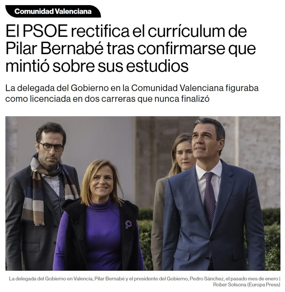 Noelia Núñez dimitió por mentir en su CV después de una asedio de la izquierda.