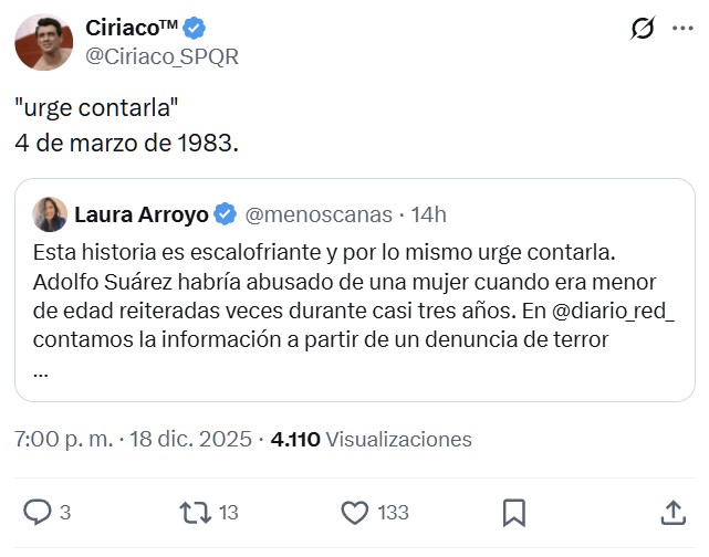 Diario Red (el panfleto de Podemos) publica una delirante denuncia a Adolfo Suárez por algo que supuestamente sucedió hace 43 años.