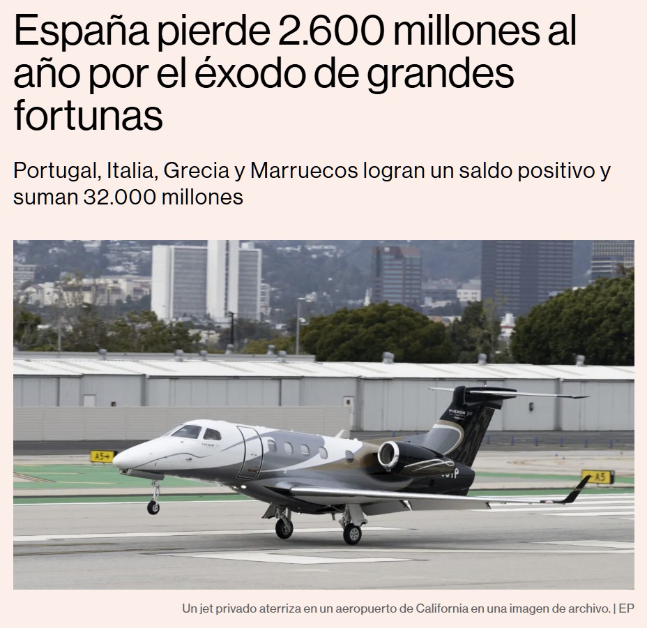 Las grandes fortunas abandonan España.