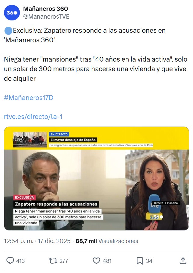 No, si ahora va a resultar que Zapatero solo tiene una vespino, 2 billetes de 10 euros, 5 mastertazos y 100 puntos Travel Club...