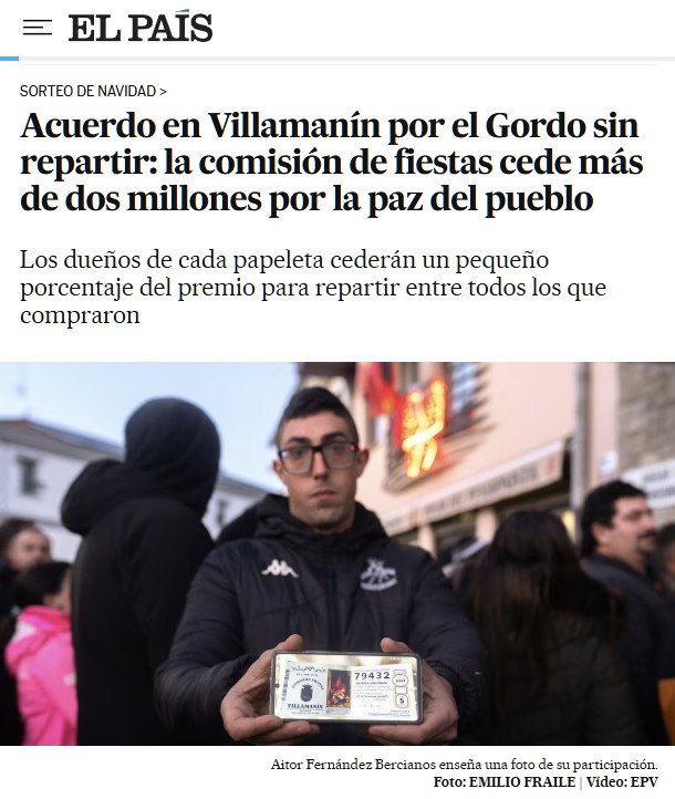 El país está dividido en el caso de las participaciones de Villamanín.