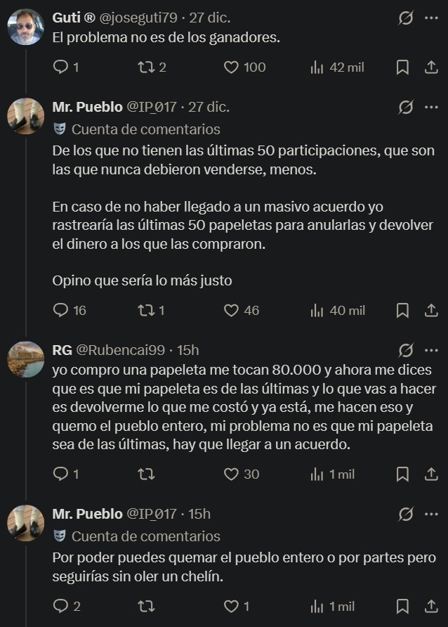 El país está dividido en el caso de las participaciones de Villamanín.