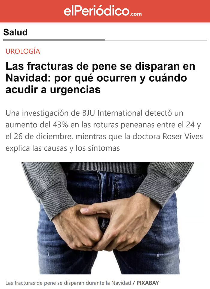 En navidad se multiplican los casos de roturas poIIales.