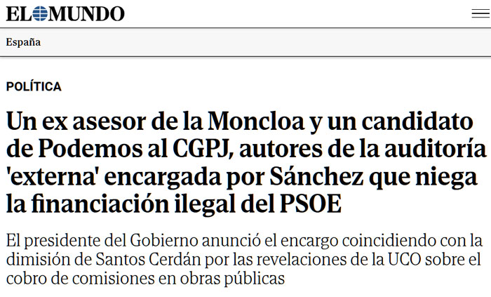 Un informe externo favorable al partido y... no tan externo.