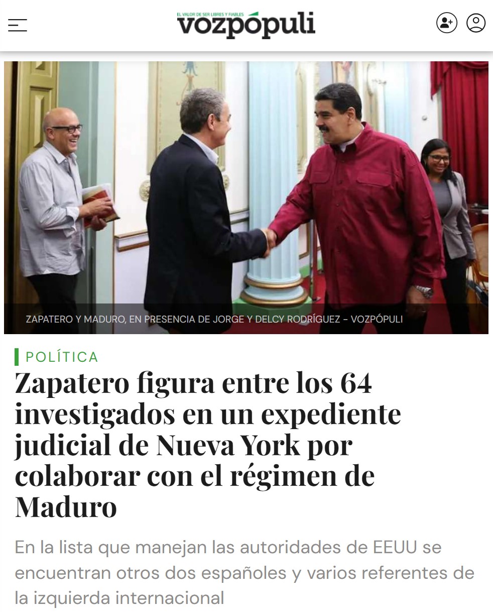 Zapatero podría ser imputado en breve.
