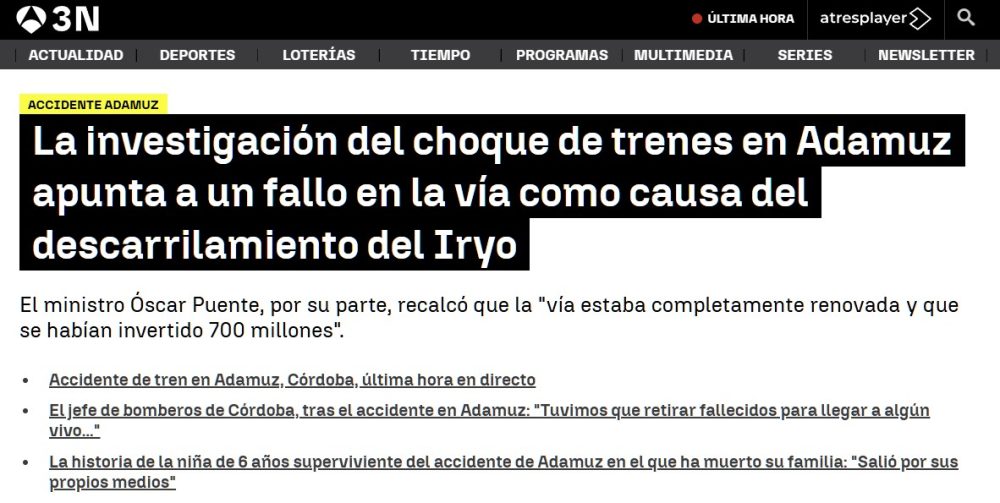 "Lo de la rotura de la vía es un bulo de la ultraderecha"