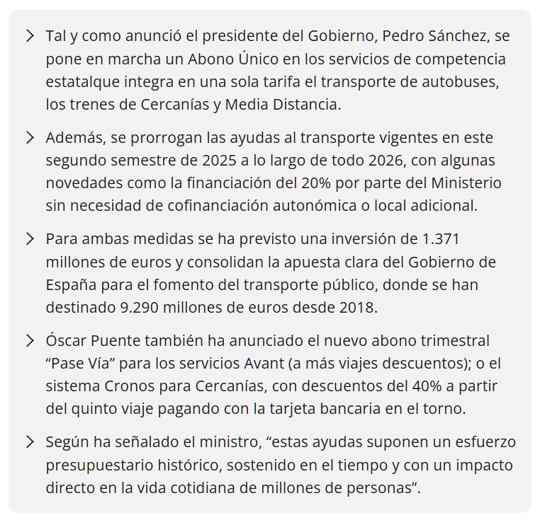 Eres el gobierno de España y tienes 1371 millones para gastar en transporte. Tu red ferroviaria y de carreteras se cae en pedazos. ¿Qué decides?: