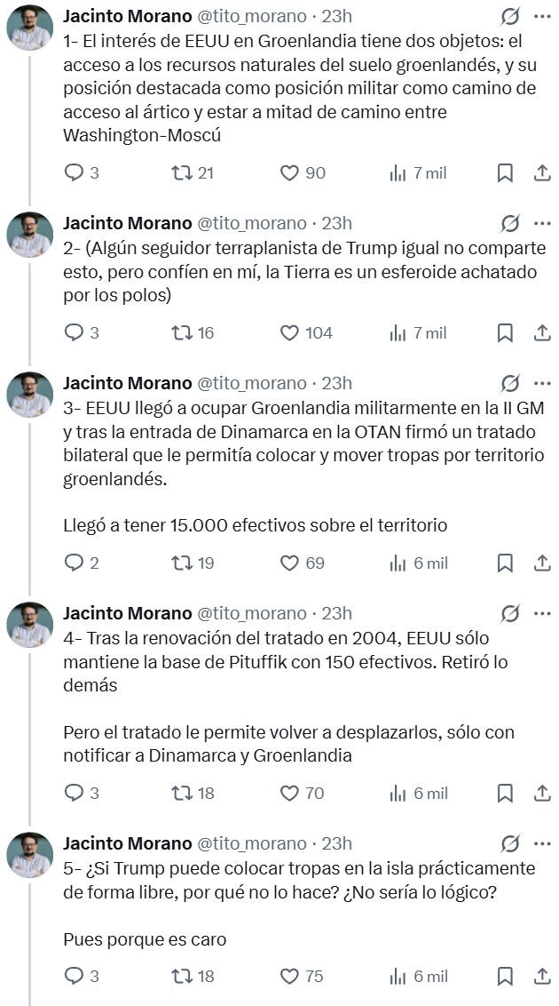 Trump no quiere Groenlandia. Lo que quiere es que la EU sufrague el refuerzo militar que quiere Trump en Groenlandia.