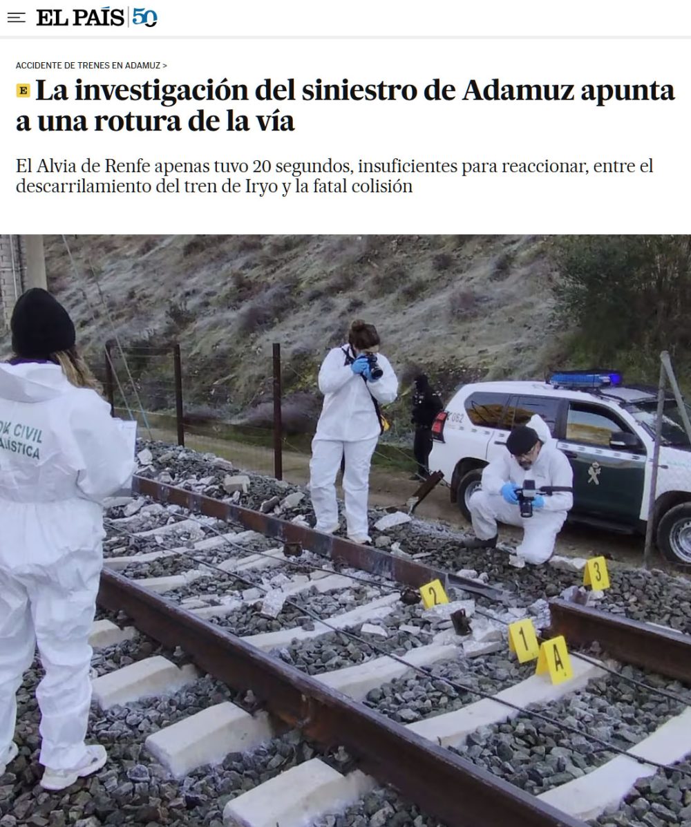 "Lo de la rotura de la vía es un bulo de la ultraderecha"