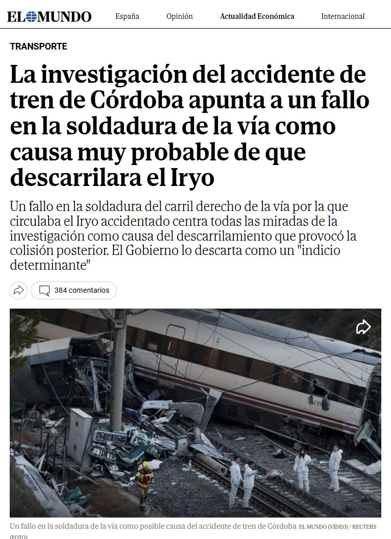 "Lo de la rotura de la vía es un bulo de la ultraderecha"