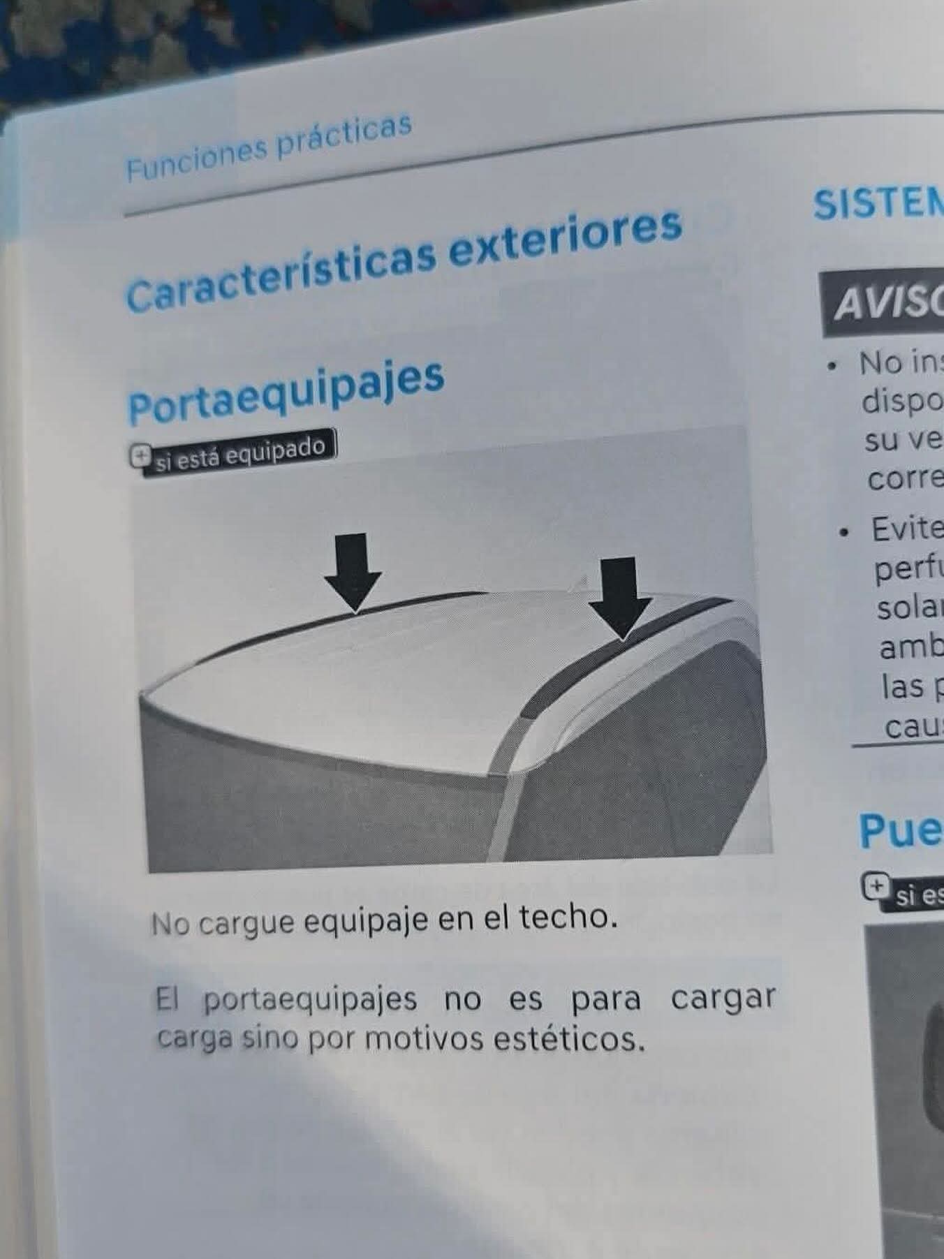 Les faltaron las comillas en "portaequipajes".