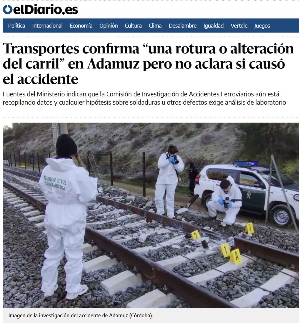 "Lo de la rotura de la vía es un bulo de la ultraderecha"