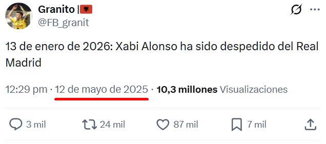 Un tuitero predijo el día exacto en el que despedirían a Xabi Alonso.