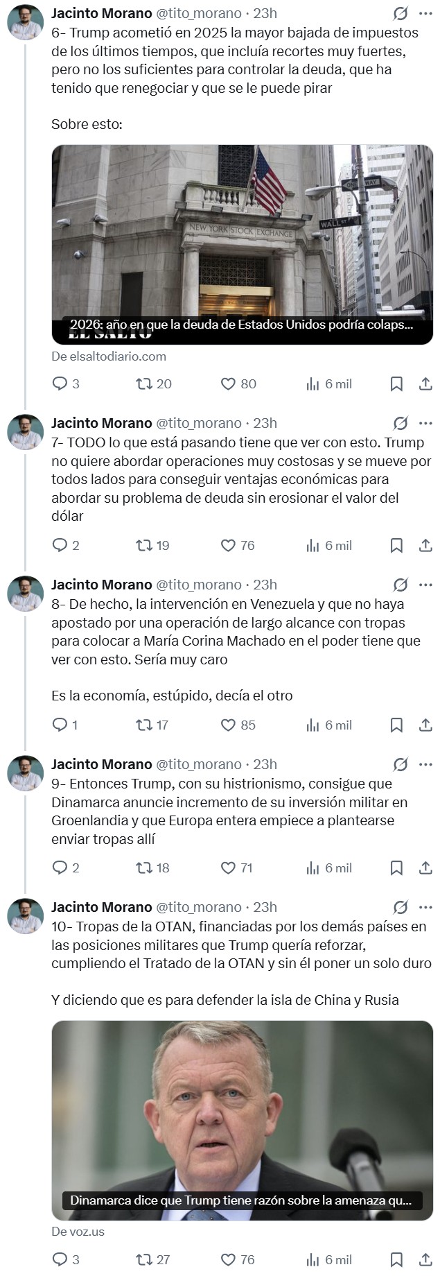 Trump no quiere Groenlandia. Lo que quiere es que la EU sufrague el refuerzo militar que quiere Trump en Groenlandia.