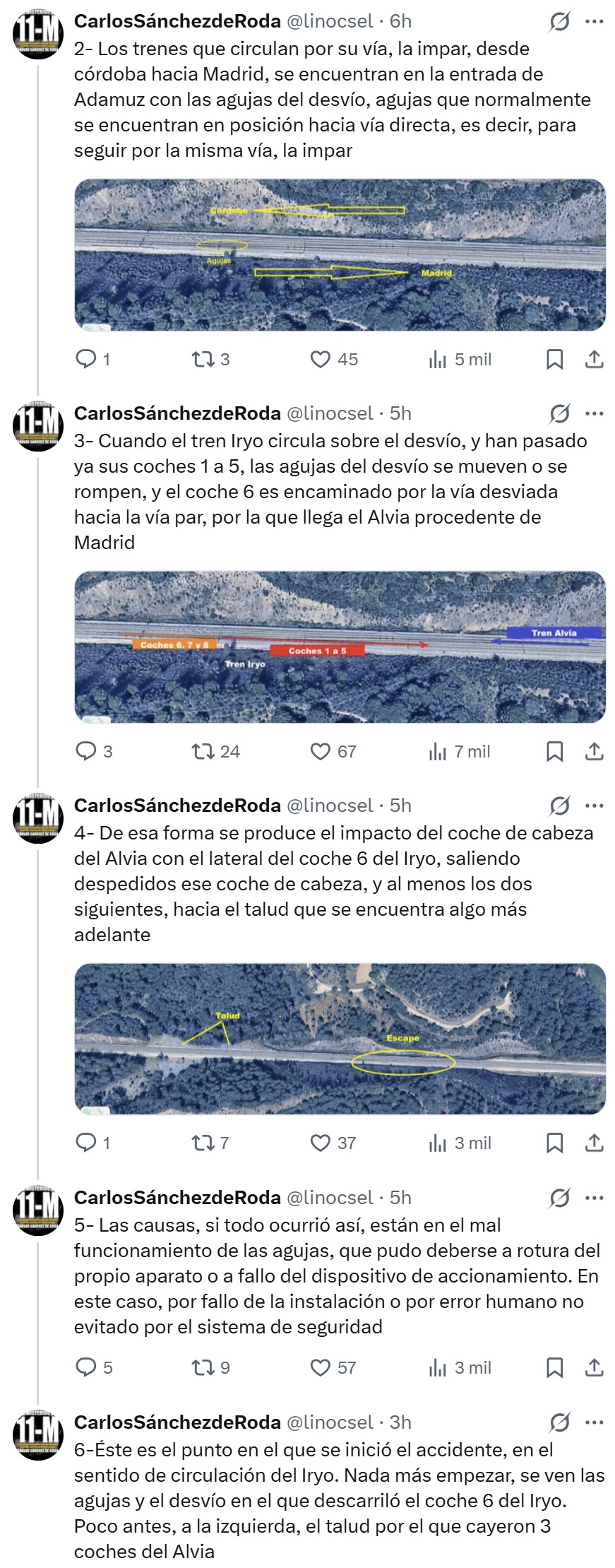 Cronología del accidente de Adamuz.