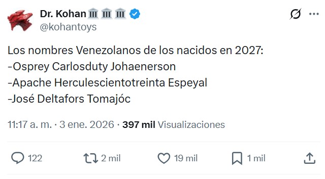 Se vienen nombres to wapos.