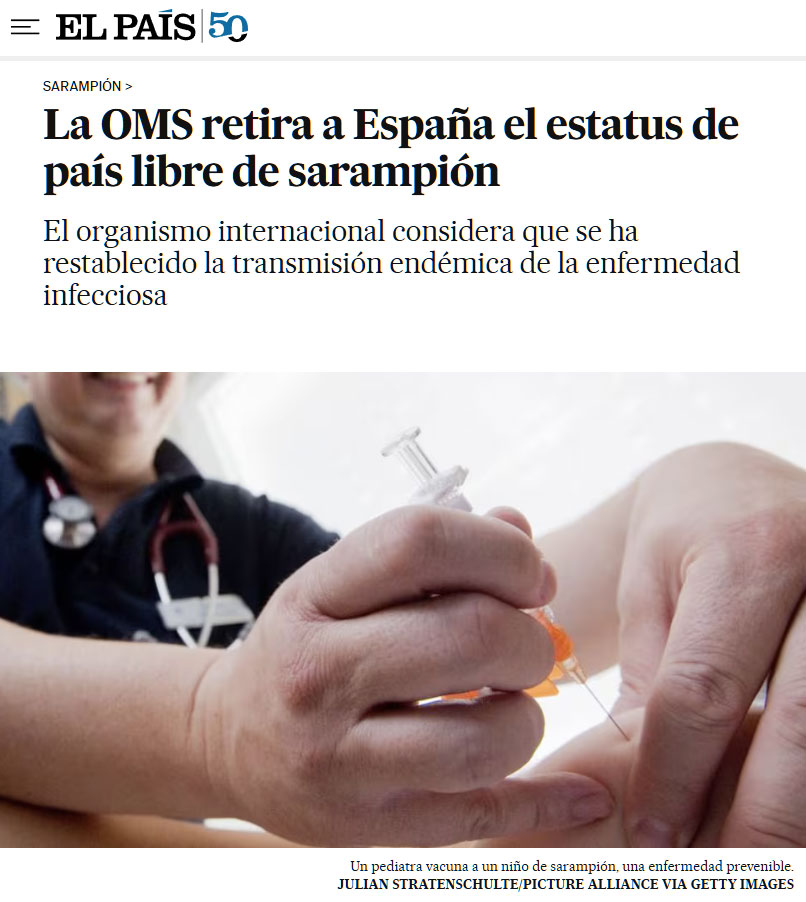 "Muchas gracias a los antivacunas".