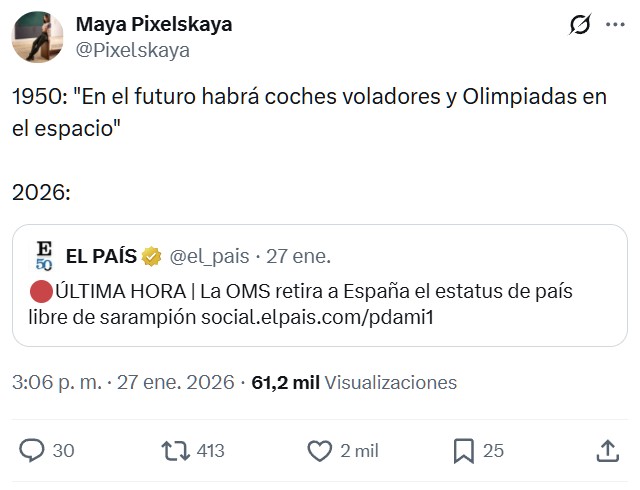 "Muchas gracias a los antivacunas".