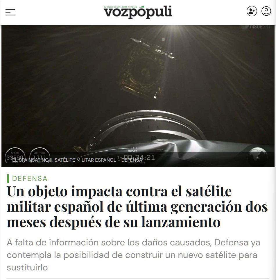 Bad Luck satélite militar español.