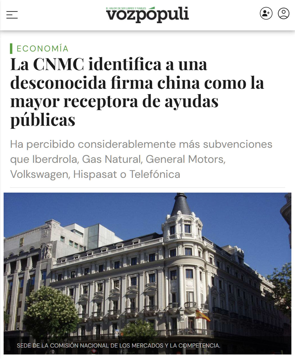 Un holding chino desconocido dedicado a la fabricación de baterías es la mayor receptora de ayudas públicas del país: 500 millones.