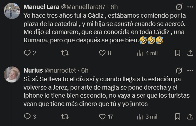 La rumana más famosa de Cádiz.