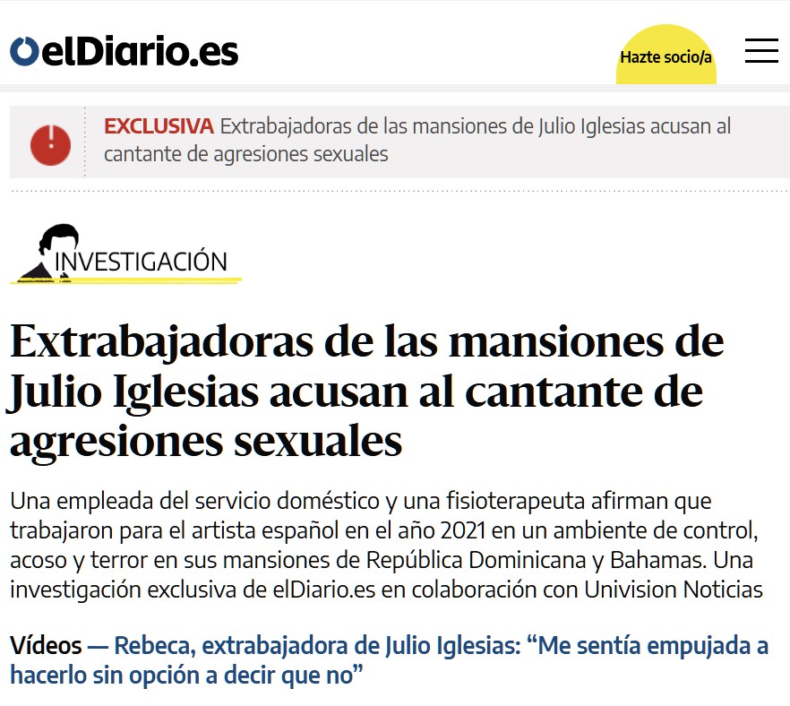 ElDiario.es nos trae otro "caso" contra una figura pública basado en relatos y sin denuncias donde hay que ponerlas: en el juzgado.