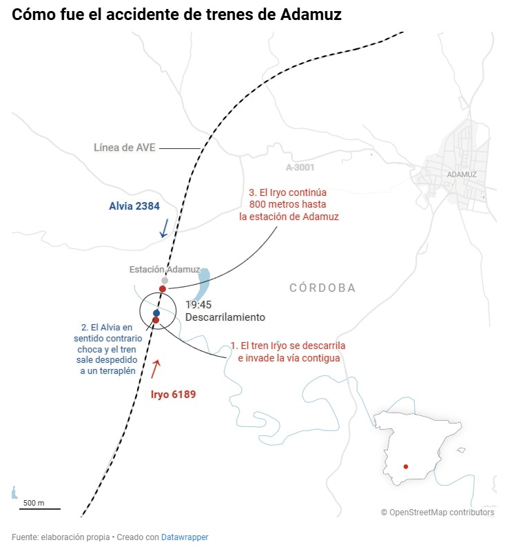 Cronología del accidente de Adamuz.
