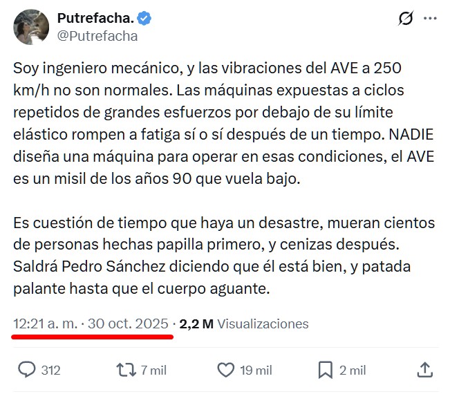 Hace menos de 3 meses una ingeniera vaticinó lo que pasó ayer.