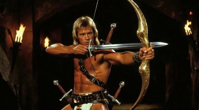 "Le pedí a Grok que hiciera un tráiler de la película de espadas y brujería más loca, sensacionalista e increíble de los años 80 que debería haber existido pero nunca existió".