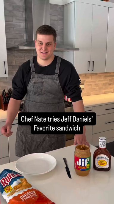 El sándwich favorito de Jeff Daniels es una auténtica GUARRINDONGADA.