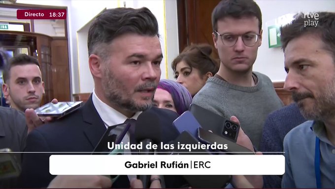 Gabriel Rufián, sobre la unidad de la izquierda: “Para mi el derecho a la autodeterminación, se haga lo que se haga, es sagrado”.