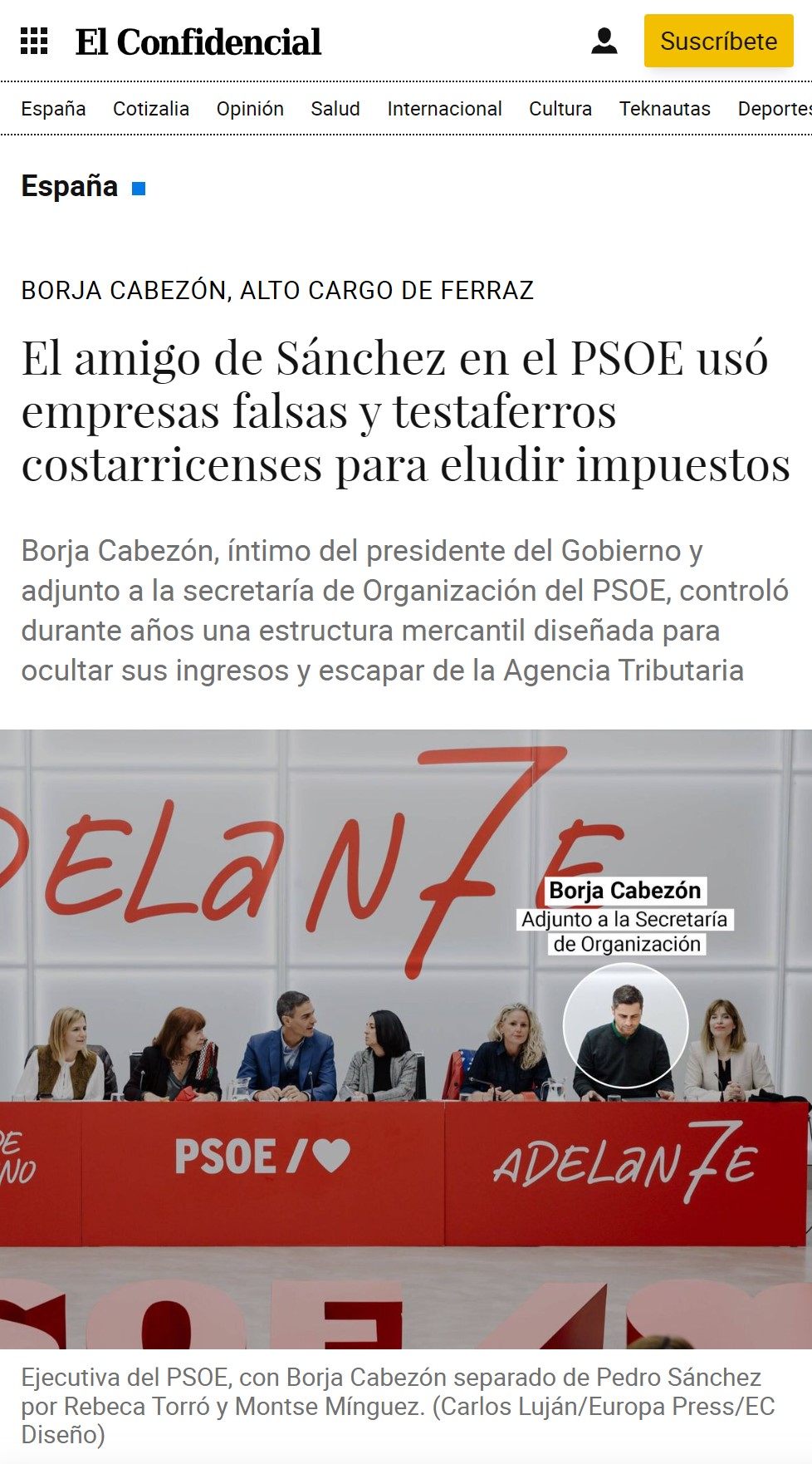 Una contradicción más para la colección de Pdro Snchz.