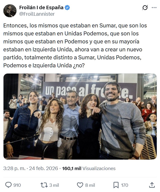 La política española es un sketch de los Monty Python.