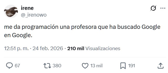 La clásica profesora de informática que se sacó la carrera en MS-DOS.