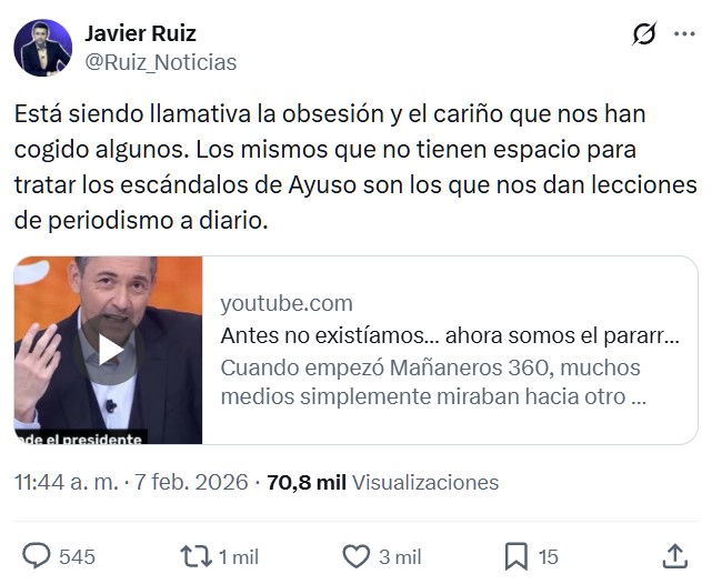 "Antes no existíamos, ahora somos el pararrayos político"
