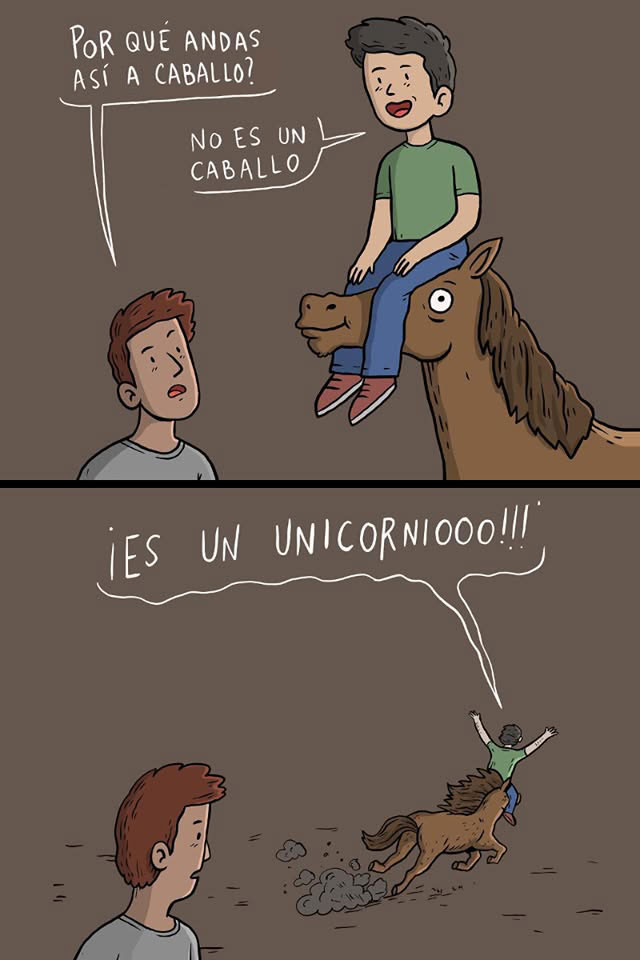 ¿Por qué andas así a caballo?
