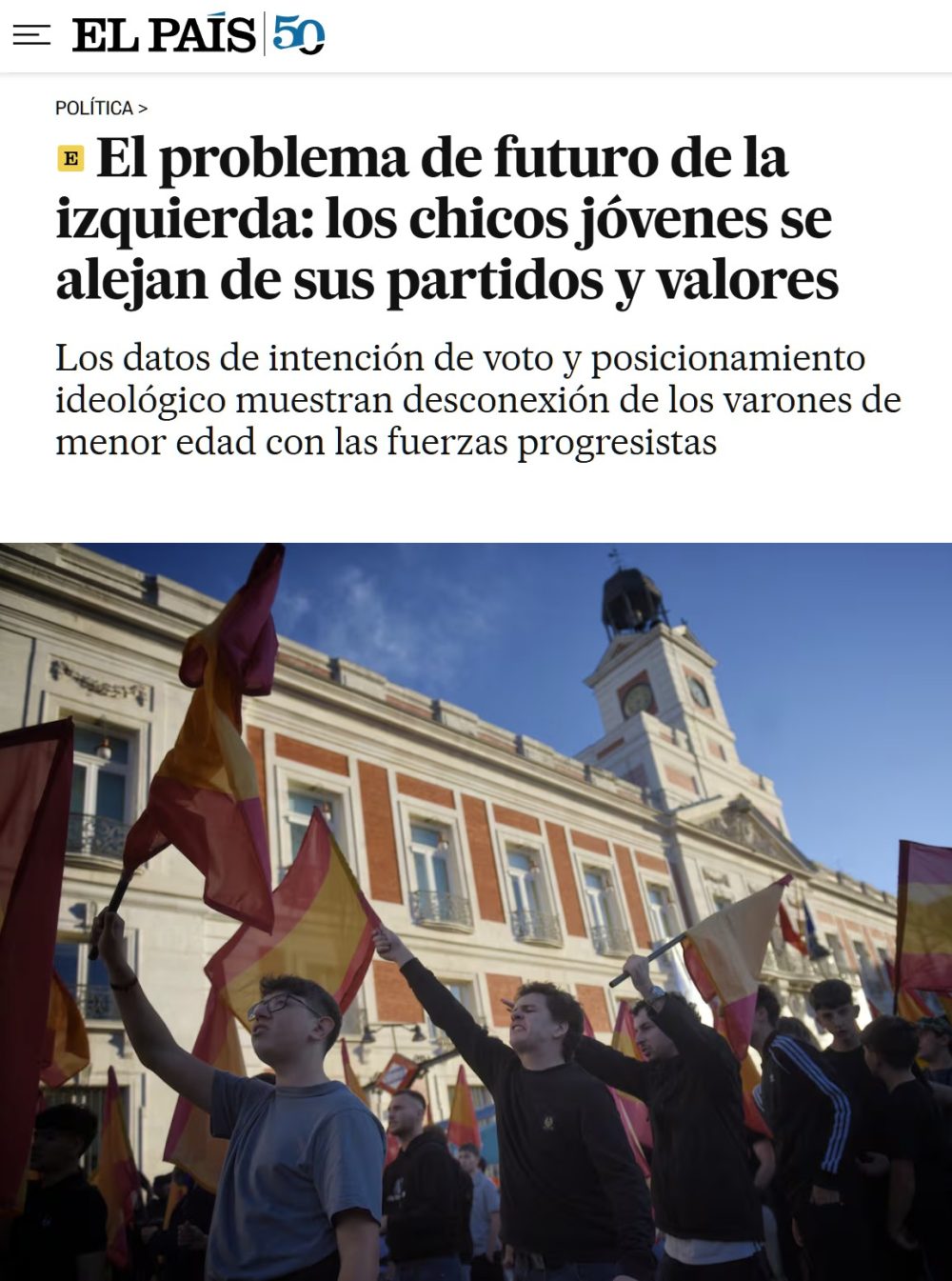 La izquierda ha perdido a los jóvenes.