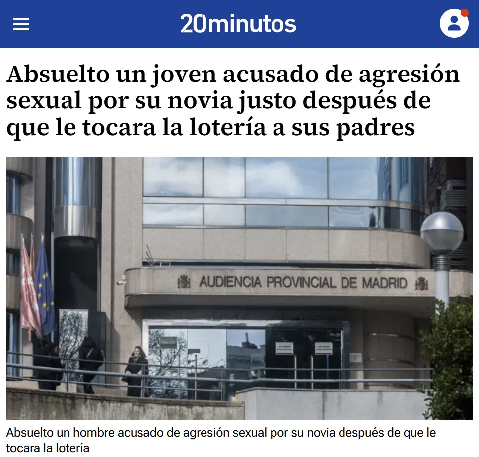 Denuncia a su novio tras enterarse de que a sus padres les había tocado la lotería.
