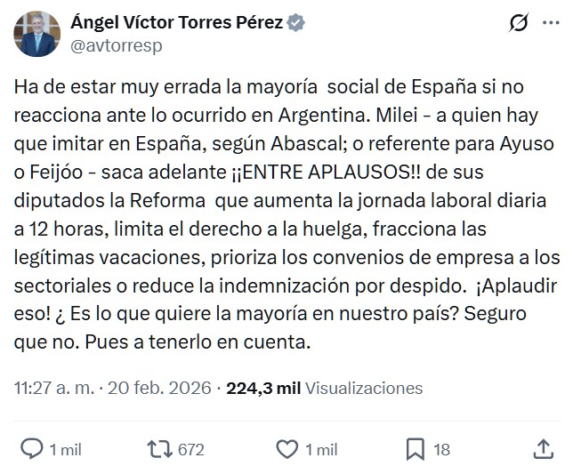 ¿Te imaginas tener un ministro de trabajo que no tiene ni reputísima idea de lo que habla?