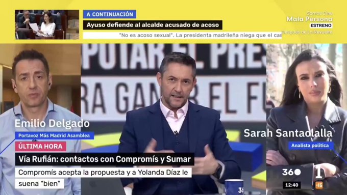 Lo que cuenta Javier Ruiz: “Vito Quiles hace el saludo fascista”.