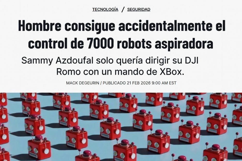 Quería controlar su aspiradora DJI con el mando de la XBox y acabó controlando 7000 aspiradoras por accidente.